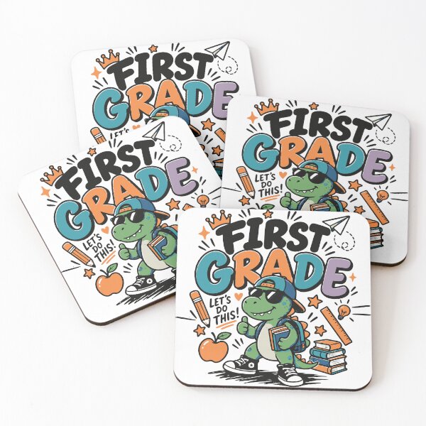 Item preview, First Grade T-Shirt | Cute Dinosaur First Day of School Kids Shirt designed and sold by Sunday.Supply.