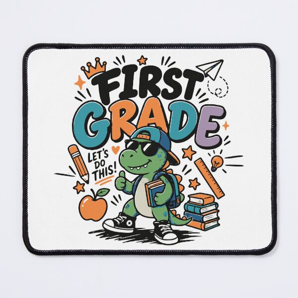 Item preview, First Grade T-Shirt | Cute Dinosaur First Day of School Kids Shirt designed and sold by Sunday.Supply.