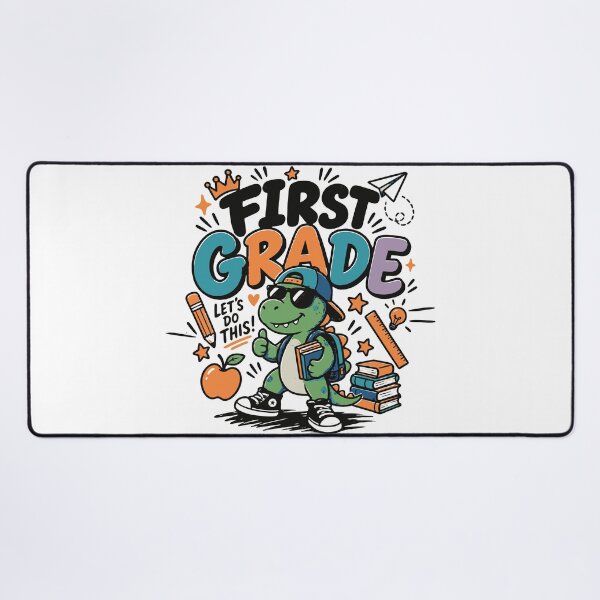 Item preview, First Grade T-Shirt | Cute Dinosaur First Day of School Kids Shirt designed and sold by Sunday.Supply.