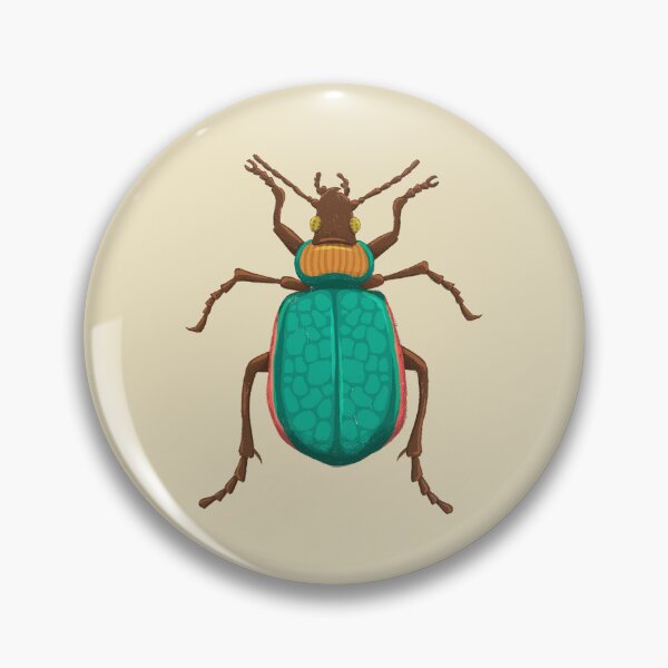 Item preview, Vintage Botanical Teal Beetle Bug Illustration designed and sold by Cecelia Hotzler.