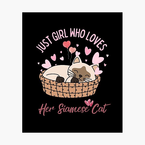 Item preview, Just A Girl Who Loves Her Siamese Cat Heart Sunglasses Cute Pink Hearts designed and sold by Fateh-Kro ⭐⭐⭐⭐⭐.