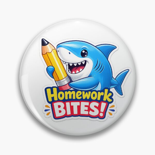 Item preview, Back to School Shark Homework Bites designed and sold by SFCircus.