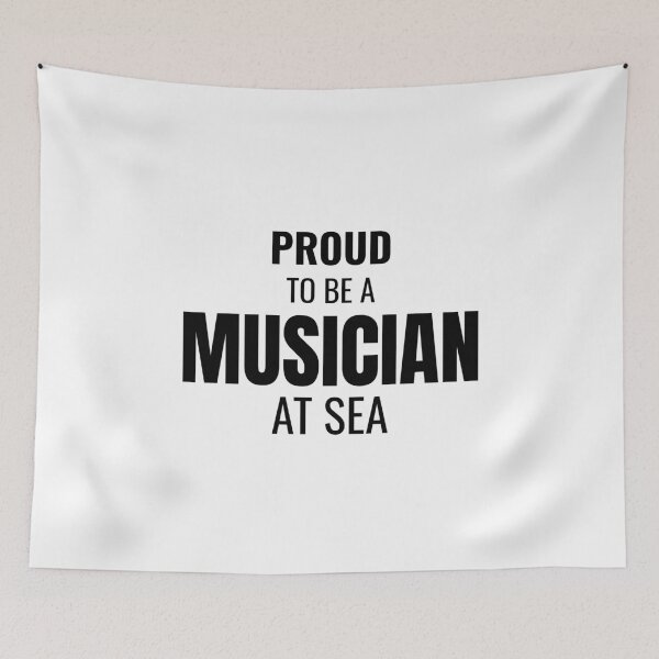 Item preview, Proud to be a Musician at Sea (Black) designed and sold by ShipCrewNation.