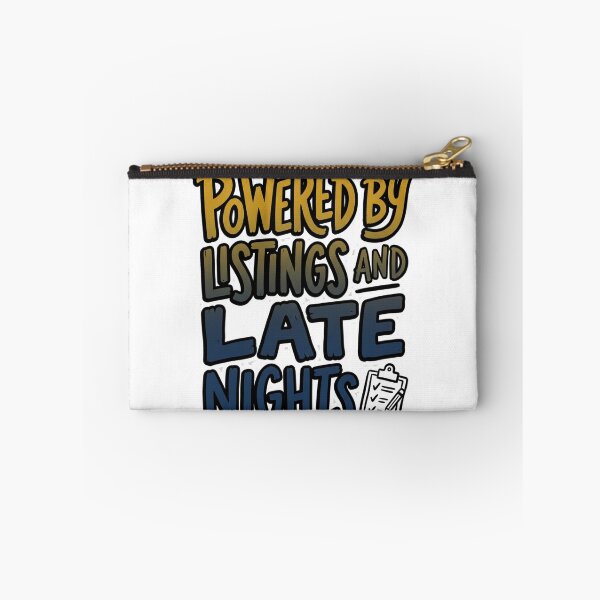 Item preview, Powered By Listings And Late Nights Funny Quote designed and sold by StickVerse by Owais.