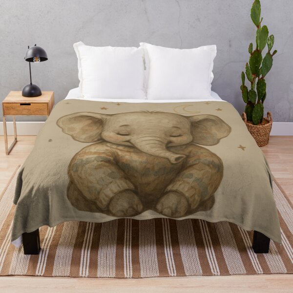 Item preview, a sleepy baby elephant designed and sold by 123ks.