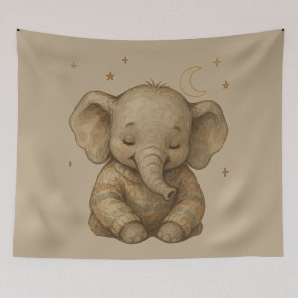 Item preview,  a sleepy baby elephant designed and sold by 123ks.