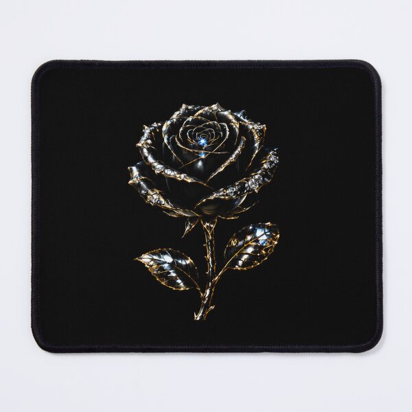 Item preview, Regal Black Rose – Black & Gold Gothic Floral Art designed and sold by TheLumina.