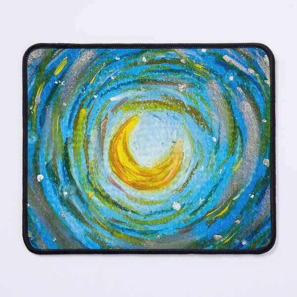 Item preview, Blue Moon Night Sky Acrylic Painting designed and sold by EeshaArshad.