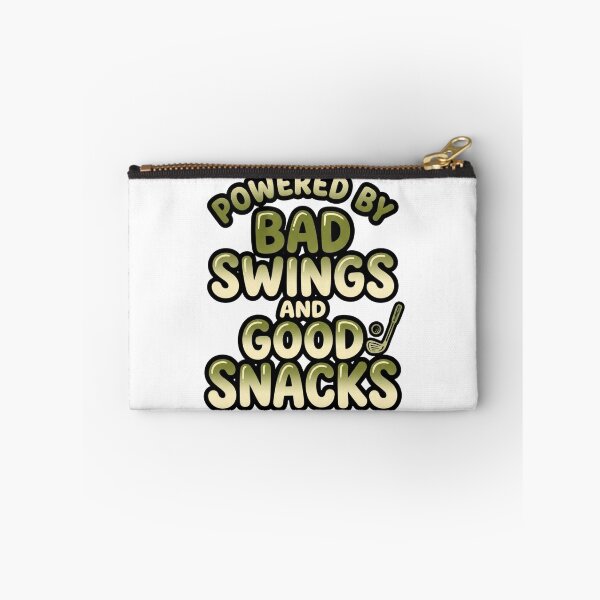 Item preview, Powered By Bad Swings And Good Snacks Funny Quote designed and sold by StickVerse by Owais.