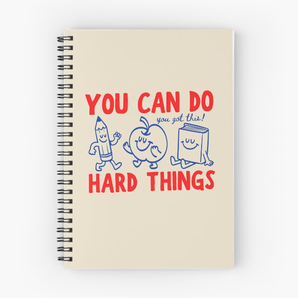 Item preview, You Can Do Hard Things Retro Teacher Motivation Testing Day Student Encouragement Cartoon Vibes designed and sold by Velustro Shop.