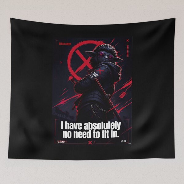 Item preview, No Fit In Dark Anime Digital  AI Art 17 designed and sold by GoGreenlove.