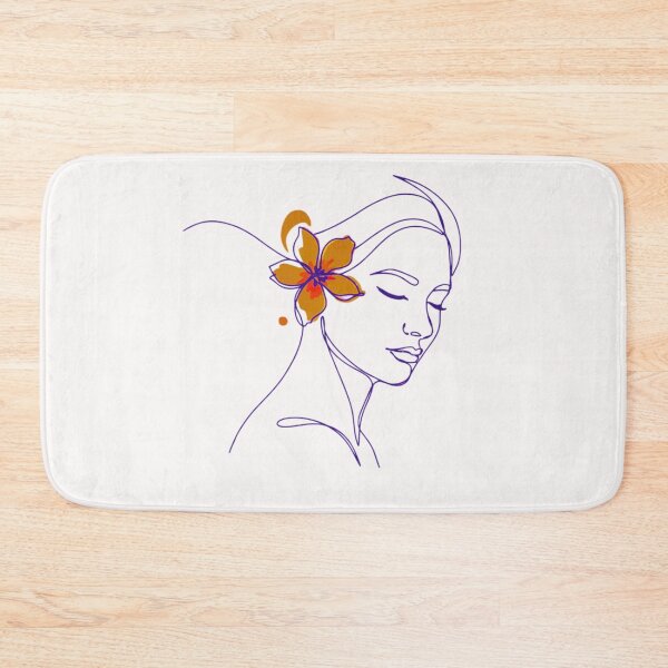 Item preview, Orange Flower Girl Line Drawing designed and sold by Tom-Apex-Art.