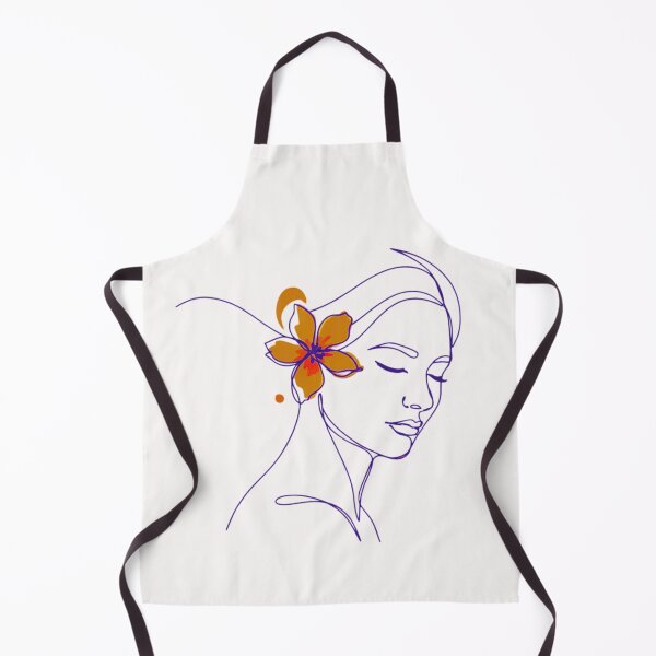 Item preview, Orange Flower Girl Line Drawing designed and sold by Tom-Apex-Art.