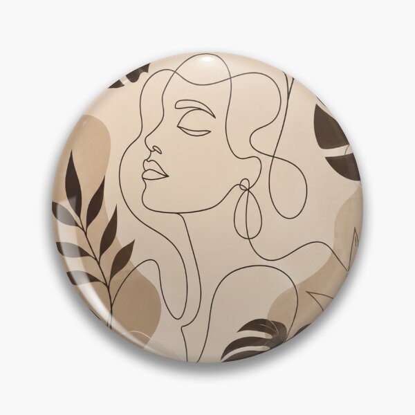 Item preview, Minimalist Line Art Woman & Foliage designed and sold by teemix.