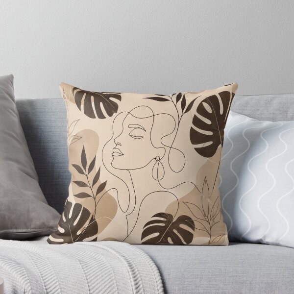 Item preview, Minimalist Line Art Woman & Foliage designed and sold by teemix.