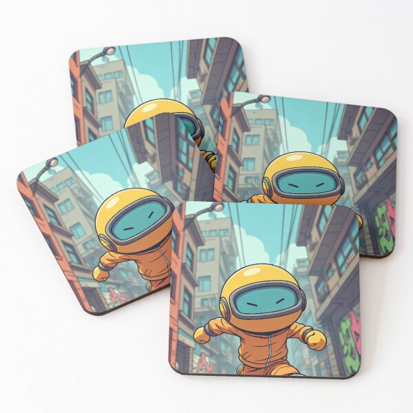 Item preview, A tiny astronaut, dressed in a bright yellow spacesuit designed and sold by Mianku | Für das Leben.