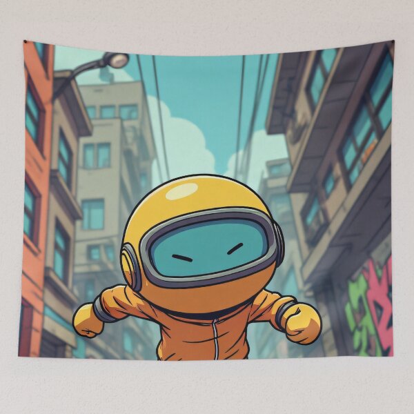 Item preview, A tiny astronaut, dressed in a bright yellow spacesuit designed and sold by Mianku | Für das Leben.