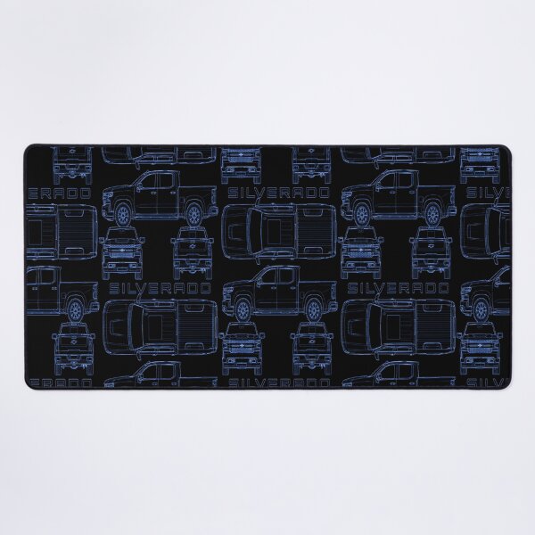 Item preview, Chevrolet Silverado Technical Blueprint – Blue Line Art designed and sold by jubileuuu.