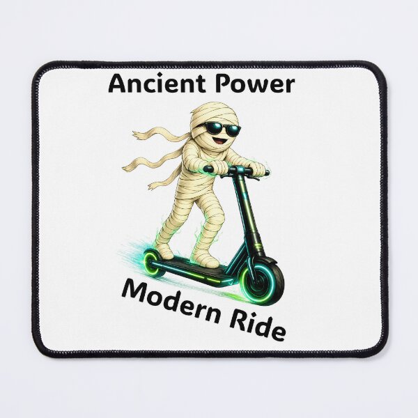 Item preview, Funny Mummy Riding Electric Scooter – Ancient Power Modern Ride Halloween Design designed and sold by Buli89.