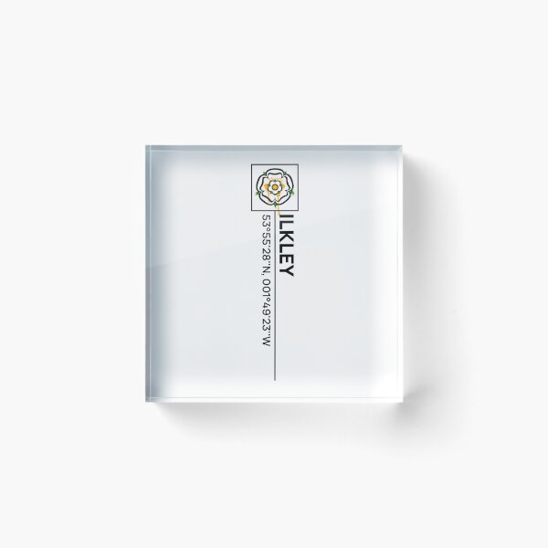 Item preview, Ilkley GPS Coordinates White Rose Urban Typography Design designed and sold by OnHeathAndMoor.