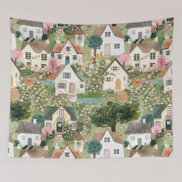 Item preview, Cottage core farm houses designed and sold by SweetCoolVibes.