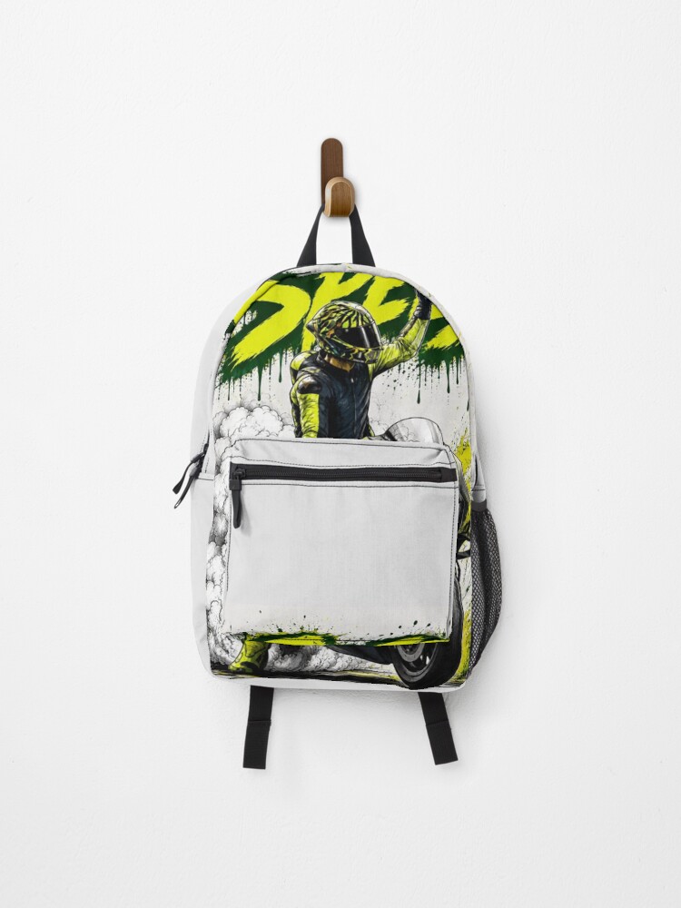 Thumbnail 1 of 3, Backpack, Speed Motorcycle Rider – High Speed Racing Adventure designed and sold by anemiche.