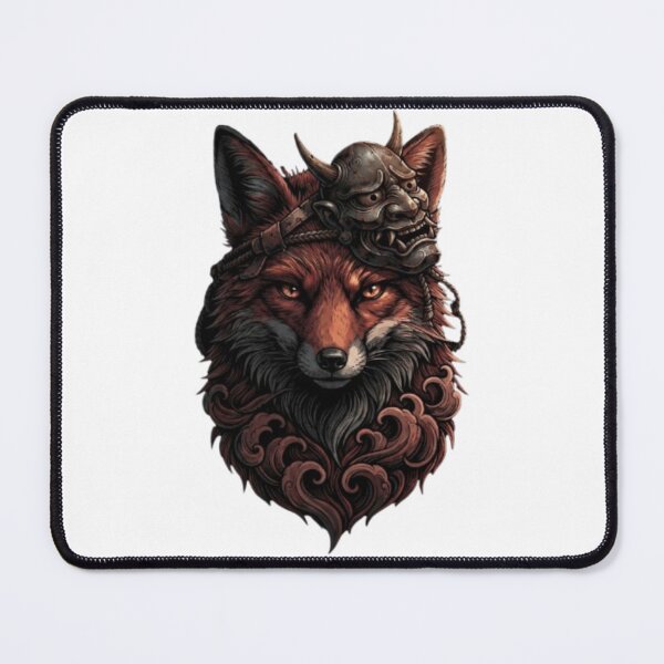 Item preview, Japanese Kitsune Fox with Hannya Mask Dark Art designed and sold by DailySparks.