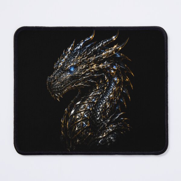 Item preview, Regal Dragon Sovereign – Black & Gold Fantasy Art designed and sold by TheLumina.
