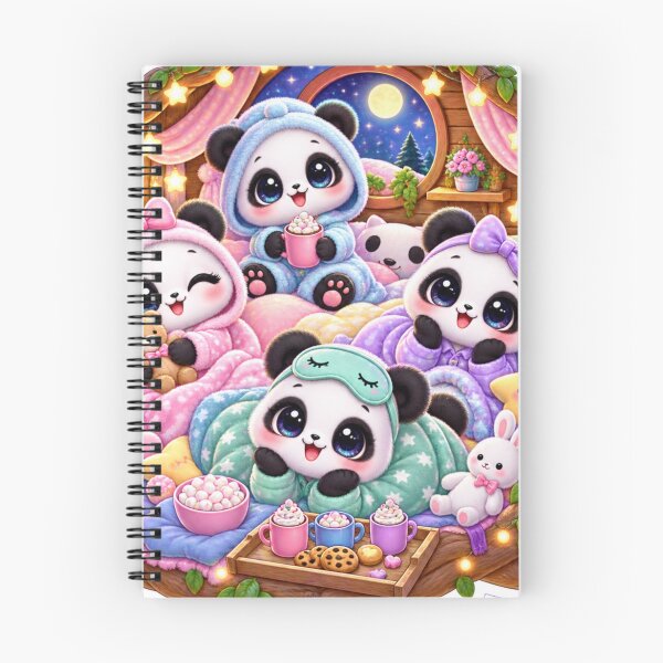Item preview, Cute Kawaii Panda Sleepover Sticker – Cozy Treehouse Friends designed and sold by Sidra digital art 8277237.