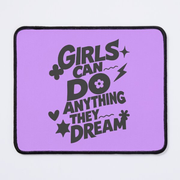 Item preview, Girls can do anything they dream - Black designed and sold by Gemini-SA.