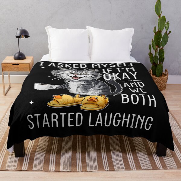 Item preview, Cat I Asked Myself If Im Okay And We Both Started Laughing designed and sold by Lhwatsrdina.