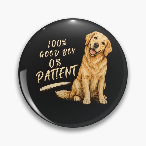 Item preview, 100% Good Boy 0% Patient Funny Dog Shirt | Golden Retriever Meme Design designed and sold by AdicretorDesign.
