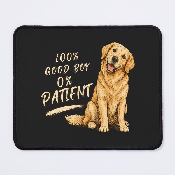Item preview, 100% Good Boy 0% Patient Funny Dog Shirt | Golden Retriever Meme Design designed and sold by AdicretorDesign.