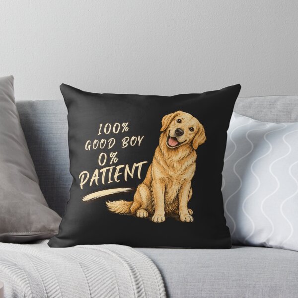 Item preview, 100% Good Boy 0% Patient Funny Dog Shirt | Golden Retriever Meme Design designed and sold by AdicretorDesign.