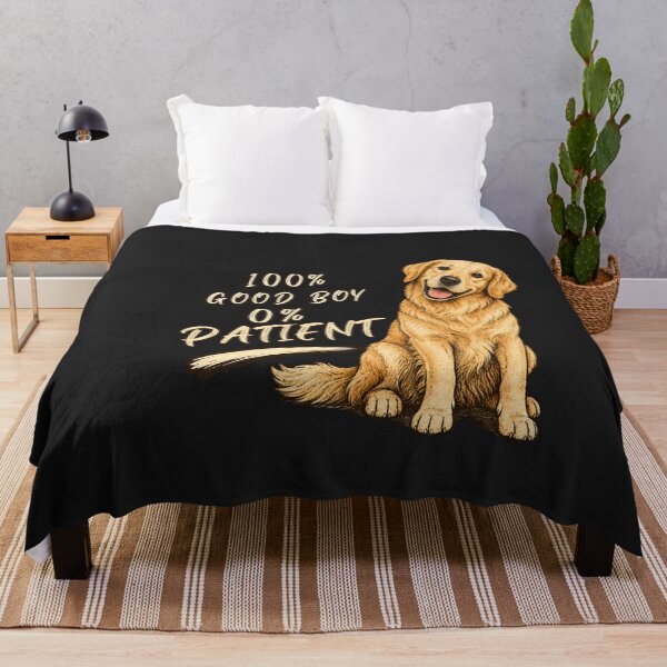 Item preview, 100% Good Boy 0% Patient Funny Dog Shirt | Golden Retriever Meme Design designed and sold by AdicretorDesign.