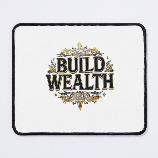 Item preview, Build Wealth Golden Luxury Motivational Emblem  designed and sold by LC&LCPlatform.