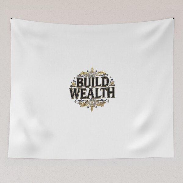 Item preview, Build Wealth Golden Luxury Motivational Emblem  designed and sold by LC&LCPlatform.
