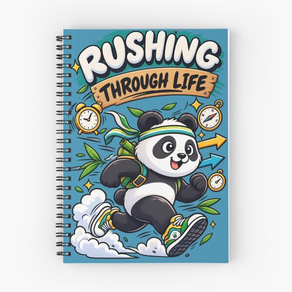 Item preview, Rushing Through Life Panda – Funny Running Panda Inspirational Quote designed and sold by FatmaAhmed90.