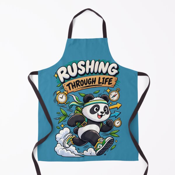 Item preview, Rushing Through Life Panda – Funny Running Panda Inspirational Quote designed and sold by FatmaAhmed90.