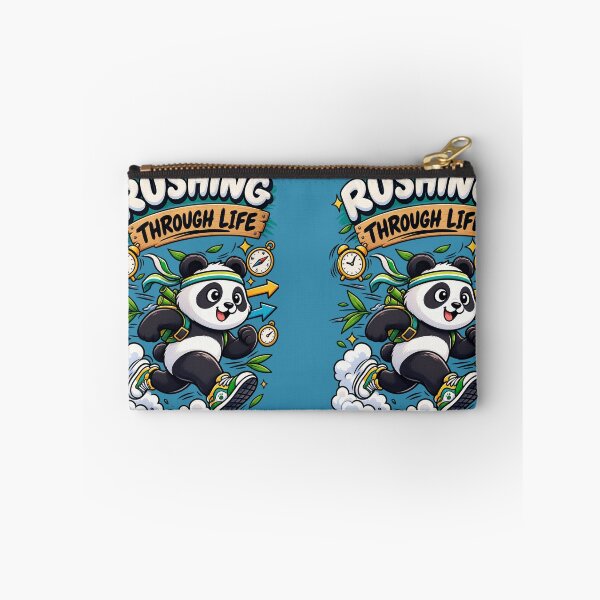 Item preview, Rushing Through Life Panda – Funny Running Panda Inspirational Quote designed and sold by FatmaAhmed90.