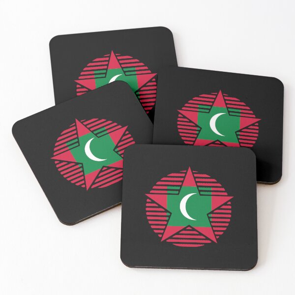 Item preview, Retro Maldives Flag Star MV designed and sold by shitpostee.