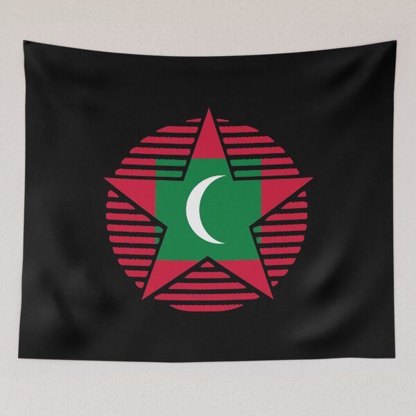 Item preview, Retro Maldives Flag Star MV designed and sold by shitpostee.