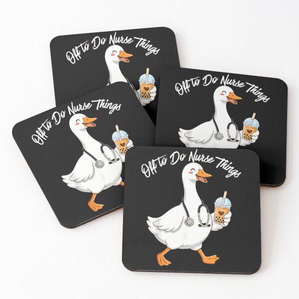 Item preview, Off To Do Nurse Things – Cute Goose Nurse Coffee Floral Design designed and sold by NinigFox.