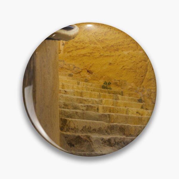 Item preview, Stone Steps And Historic Staircase In A Warm Mediterranean Alley With Handrail And Shadow designed and sold by Nmallia.