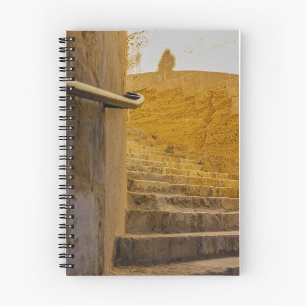 Item preview, Stone Steps And Historic Staircase In A Warm Mediterranean Alley With Handrail And Shadow designed and sold by Nmallia.