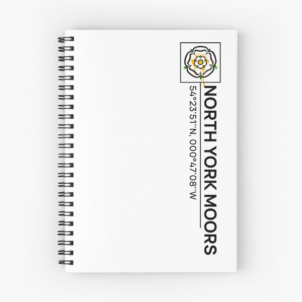 Item preview, North York Moors GPS Coordinates White Rose Urban Typography Design designed and sold by OnHeathAndMoor.