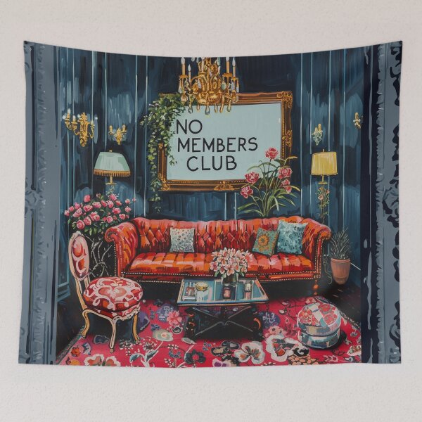 Item preview, No Members Club Art Painting Frame designed and sold by RichardRags.