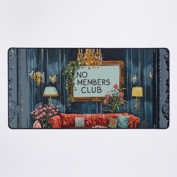Item preview, No Members Club Art Painting Frame designed and sold by RichardRags.