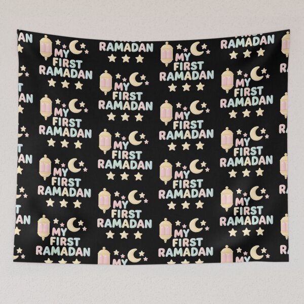 Item preview, My First Ramadan (V.8) – Pastel Islamic Lantern and Crescent Moon Design designed and sold by D-Islamic.