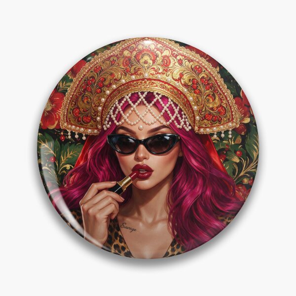 Item preview, Modern Russian Kokoshnik & Red Flowers designed and sold by LenNo9881.